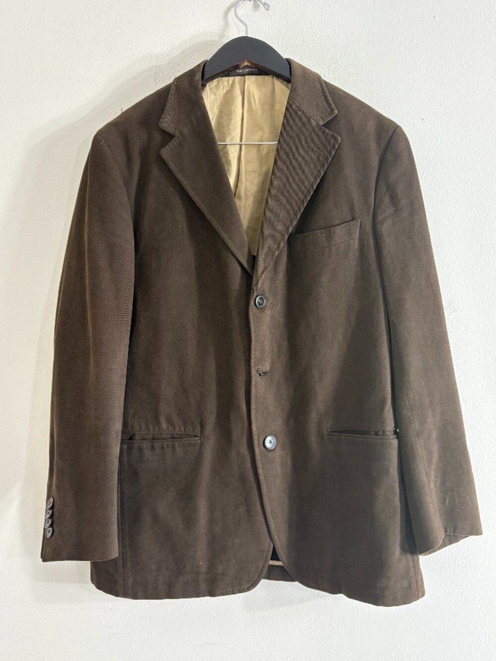 Ermenegildo Zegna Cotton Sport Coat Jacket 40R chocolate brown